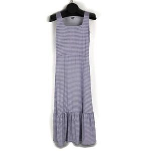 Lands' End Cotton Modal Square Neck Tiered Maxi Dress Women's XS Petite Pockets